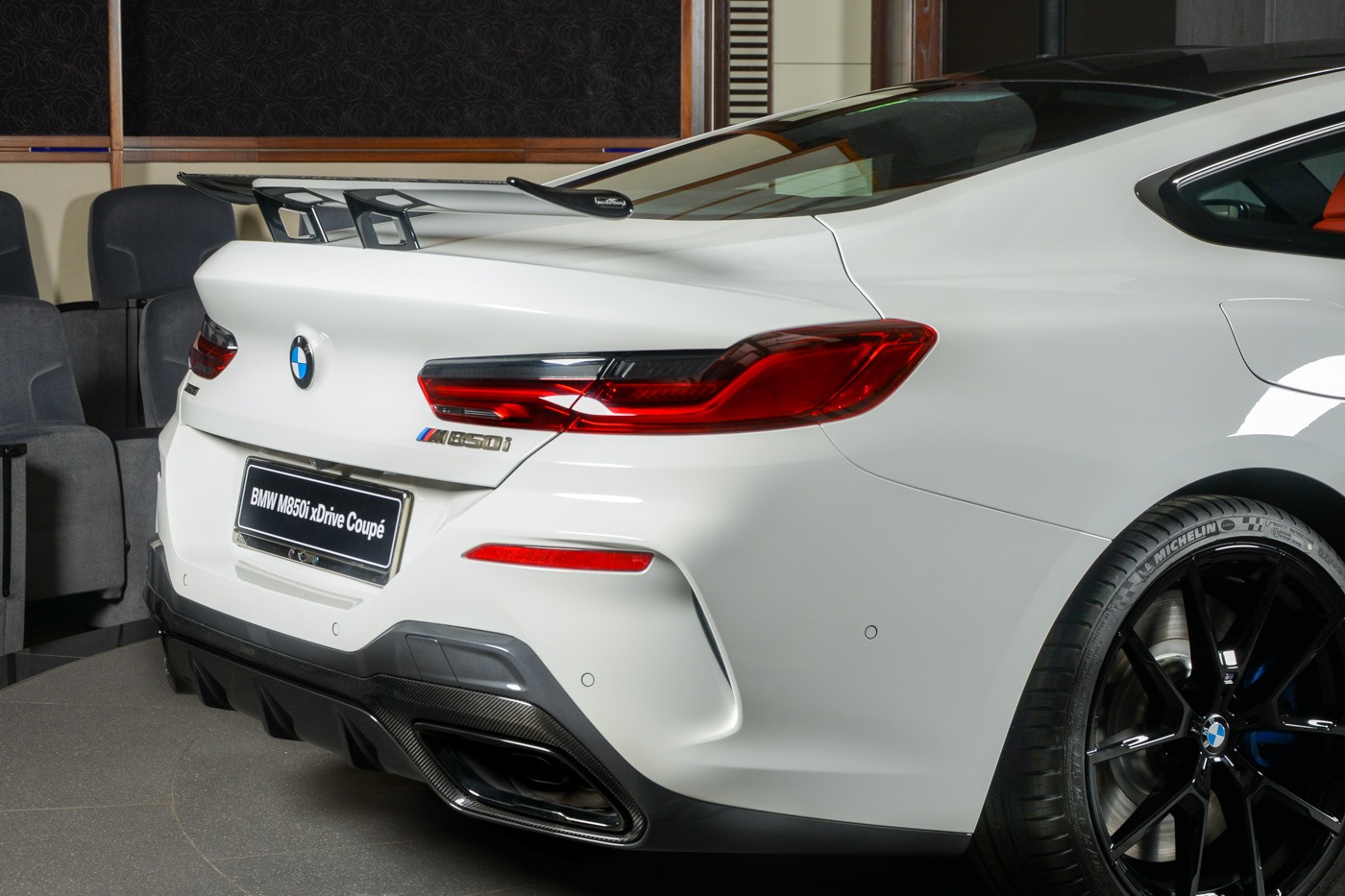 White BMW M850i Coupe Lives On A Wing And… Nothing Else, Really