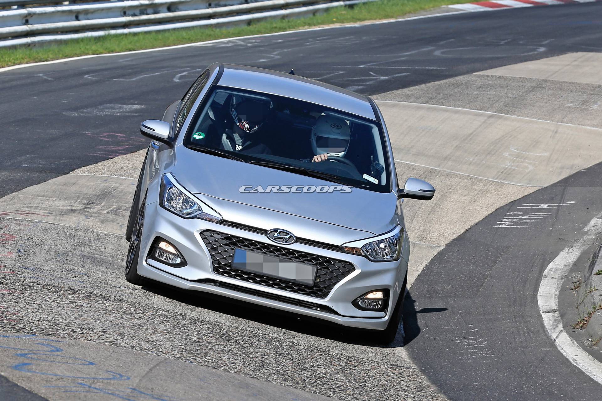 Hyundai i20 N test mule spy shots 20 Hyundai i20 N Hot Hatch Leaves Hideout, Is A Chassis Mule For Now