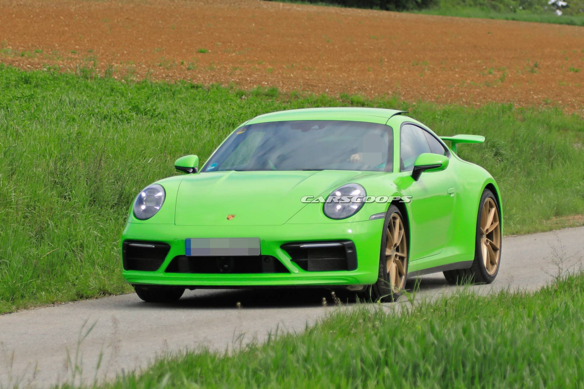 Porsche 911 992 new variant spy shots 4 Mystery Porsche 992 Prototype With Fixed Rear Wing Spied