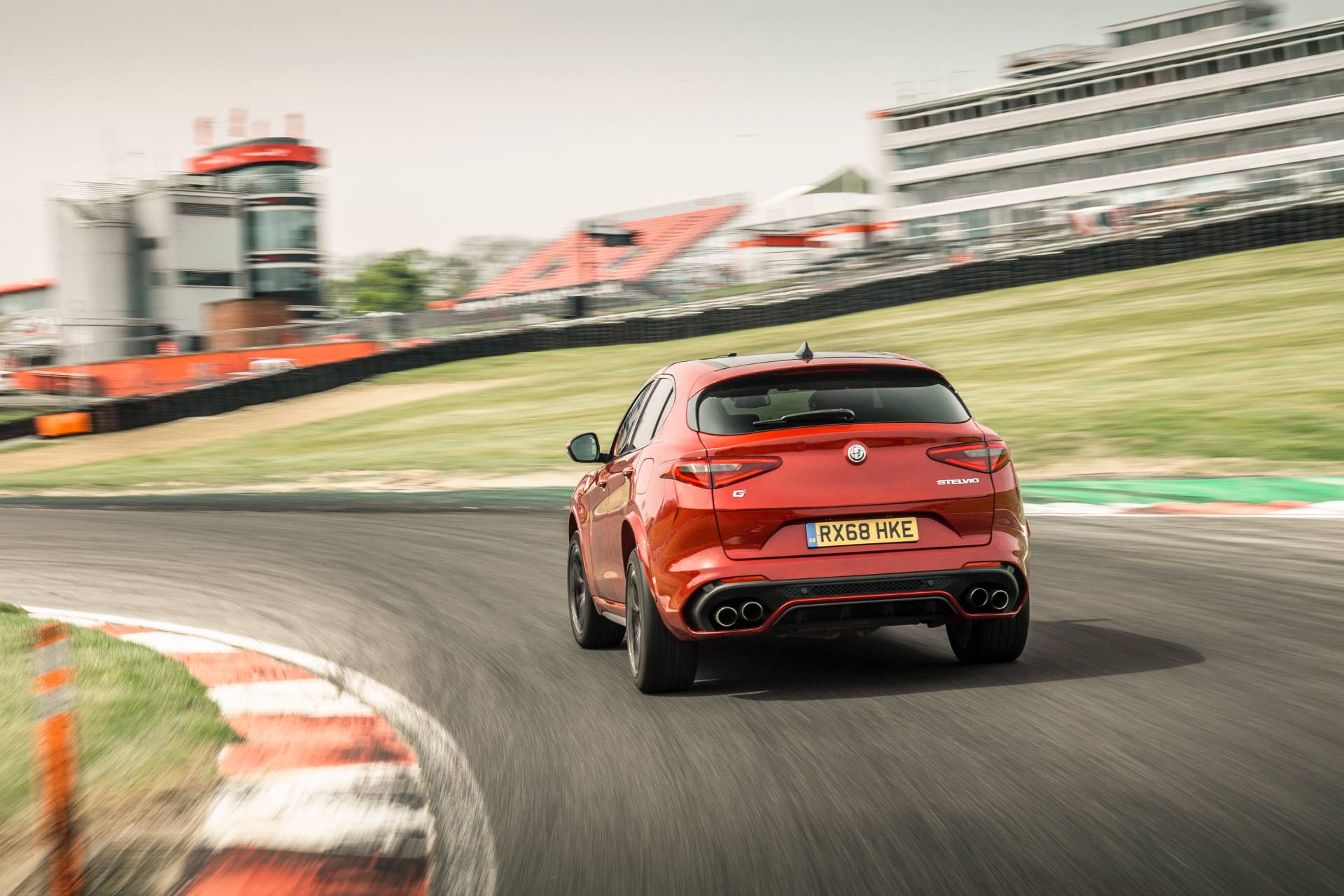 Alfa Romeo Stelvio Quadrifoglio at Brands Hatch 2 Watch Alfa Romeo Stelvio Quadrifoglio Set Lap Records On Three Iconic UK Circuits