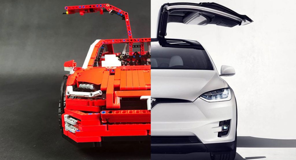  Tesla Model X Recreated On Amazing 1:10 Scale Model By Lego Technic Fan