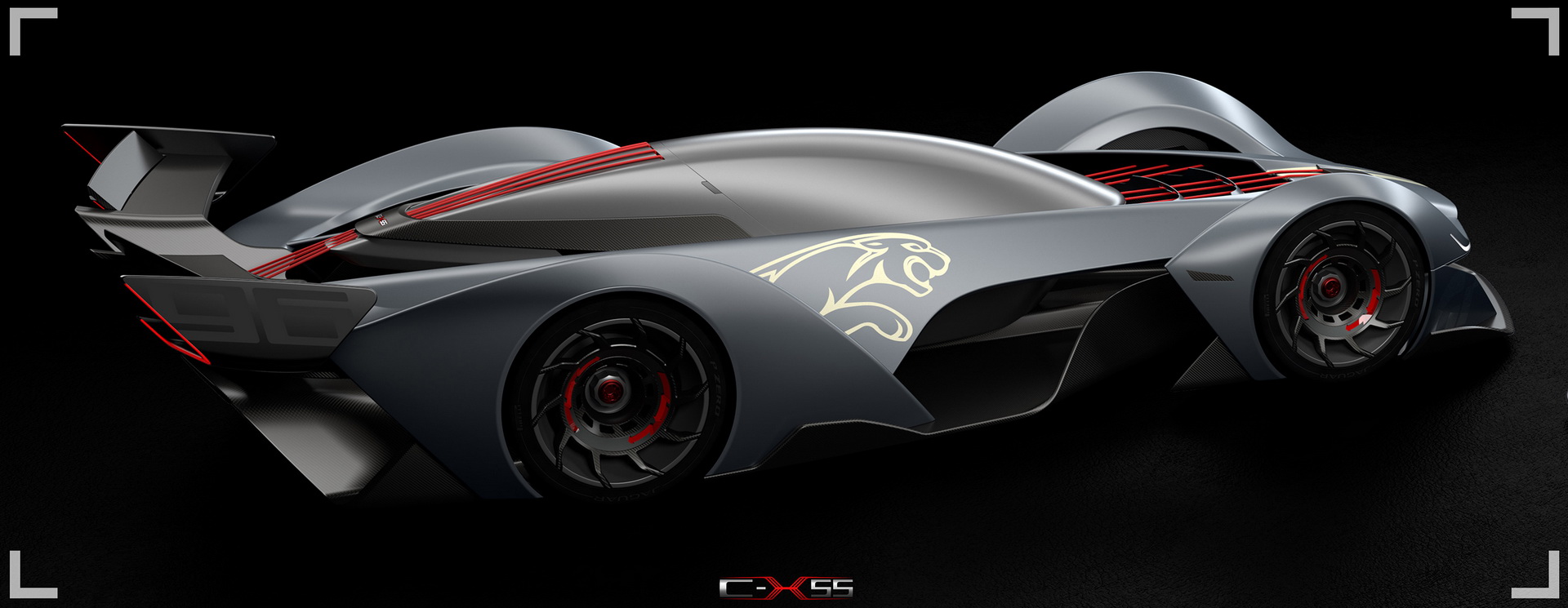 jaguar gt vision cx55 render 8 Jaguar C-X55 Concept Is Inspired By The Frame Of A Tennis Racket