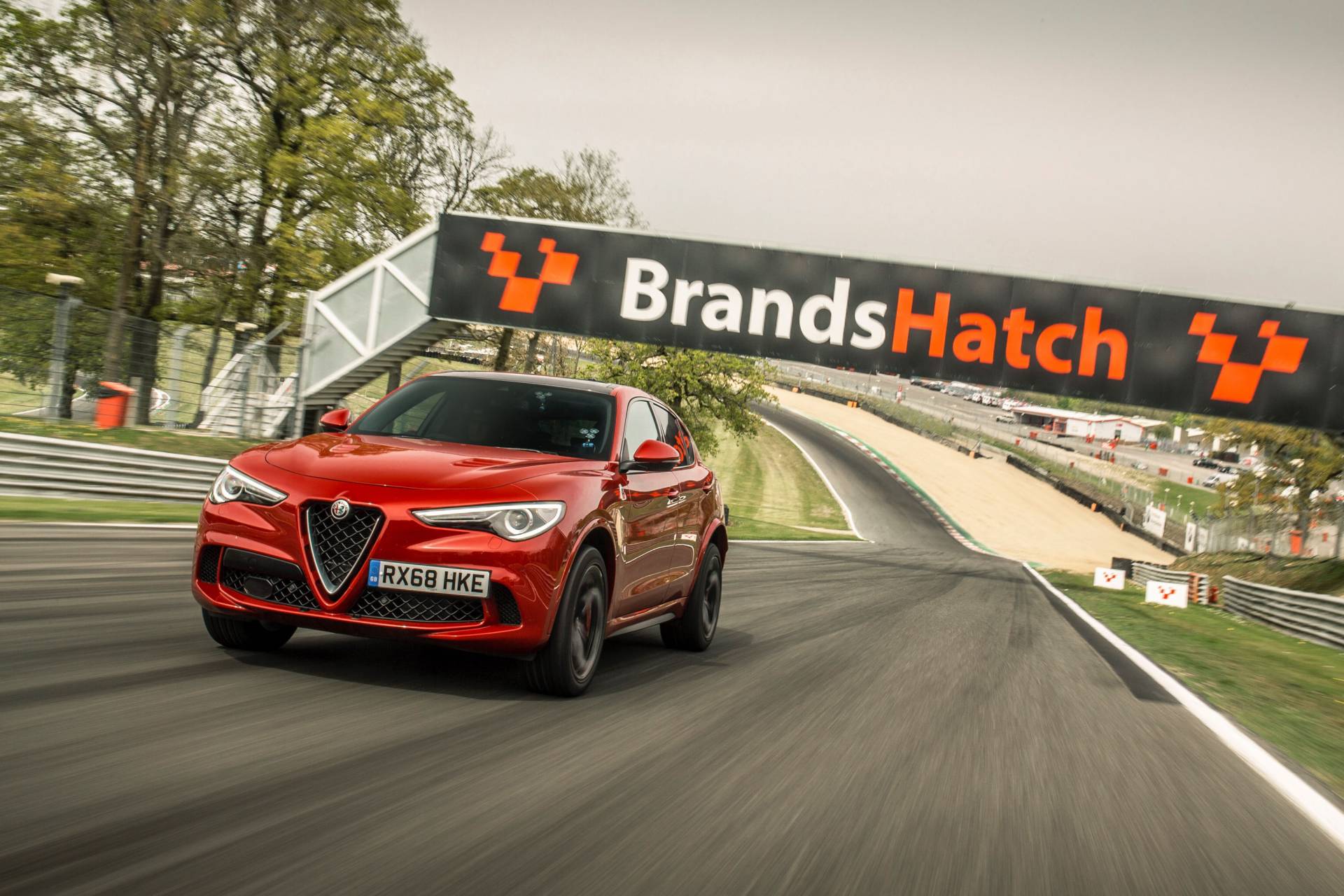 Alfa Romeo Stelvio Quadrifoglio at Brands Hatch 1 Watch Alfa Romeo Stelvio Quadrifoglio Set Lap Records On Three Iconic UK Circuits