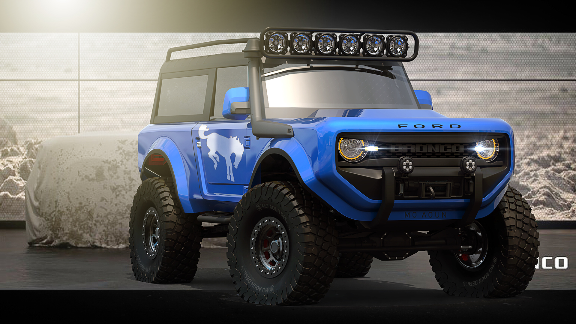2021 ford bronco render 4 2021 Ford Bronco Will Get A Hybrid Powertrain Option, Too
