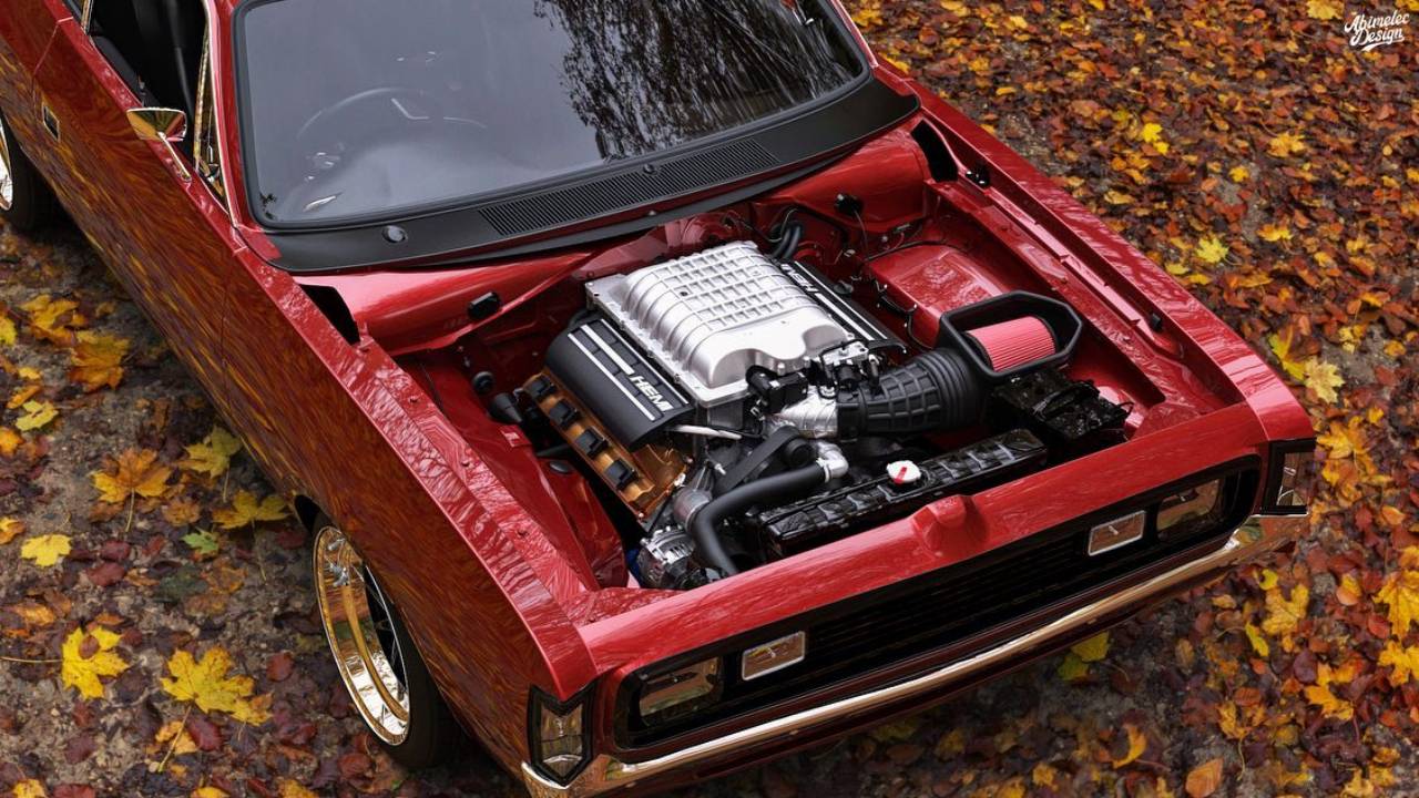 1972 Chrysler Valiant Charger restomod renderings 2 Hellcat-Powered 1972 Chrysler Valiant Charger Restomod Project Begs To Be Made