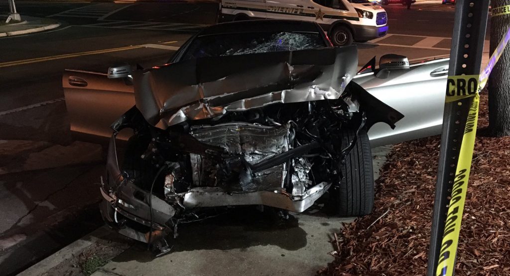 Florida Man Steals Pal’s Mercedes-AMG From Gas Station, Promptly Crashes Into A BMW