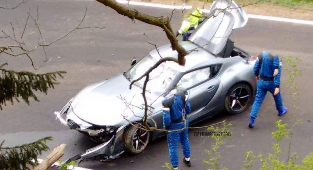 2020 Toyota Supra Crashes At The Nurburgring, Loses Its Nose