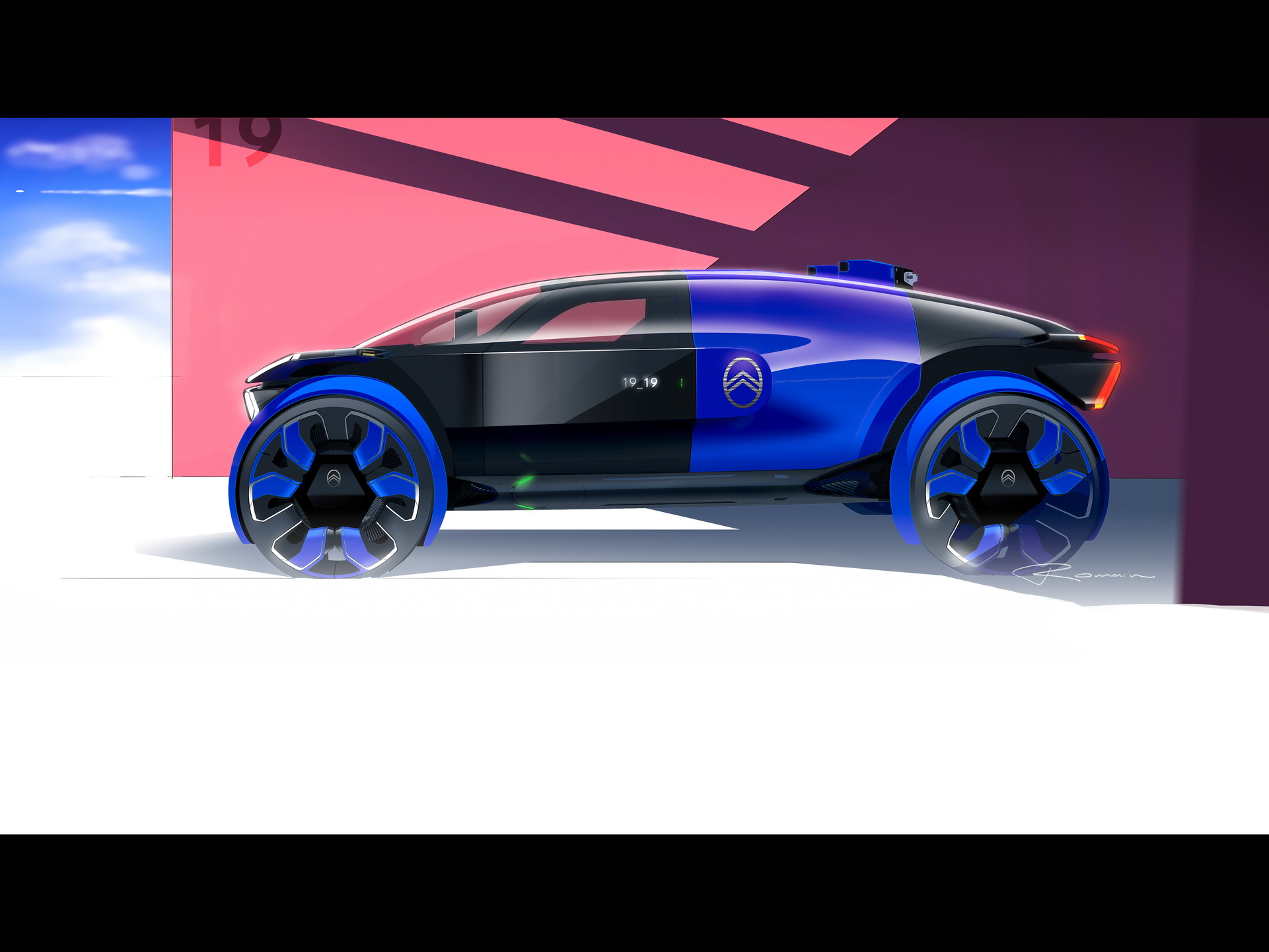 Citroen 19_19 CONCEPT 61 Citroen’s New Electric 19_19 Concept Has A 500 Mile Range And 30-inch Rims