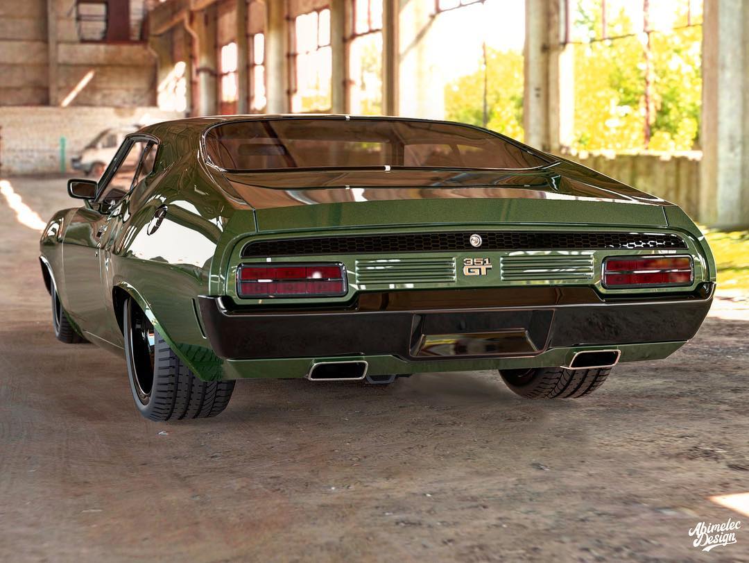 Ford Falcon XB Rendering 3 Someone MUST Build This Restomod Aussie Ford Falcon XB Coupe