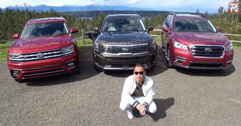  Kia Telluride Faces Subaru Ascent And VW Atlas In Three-Row SUV Comparo