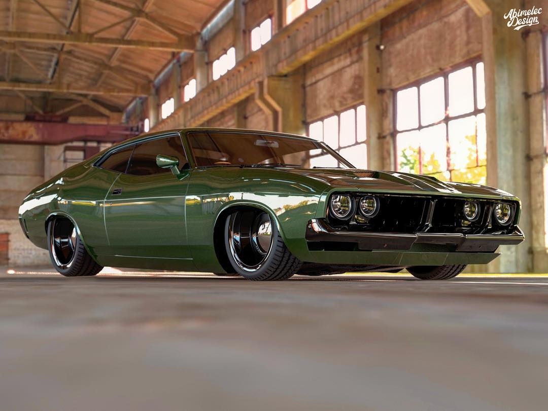 Ford Falcon XB Rendering 10 Someone MUST Build This Restomod Aussie Ford Falcon XB Coupe