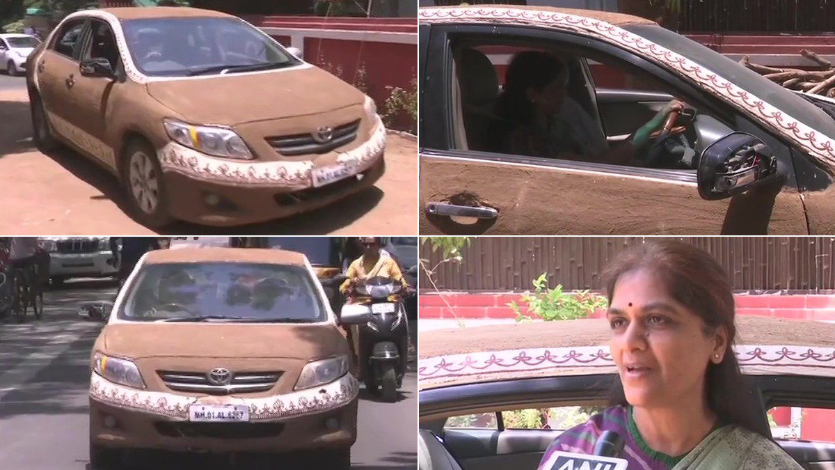 Indian Woman Coats Her Corolla In Cow Poop To Keep It Cool
