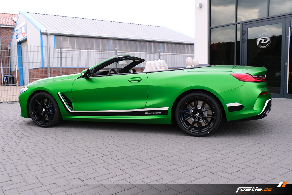 2019 bmw m850i cabrio tuning fostla 27 BMW M850i Cabrio Goes Green… Matte Krypton Green That Is