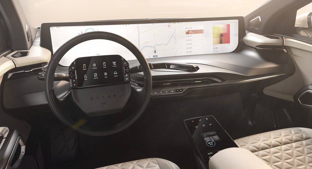  Byton M-Byte Electric SUV Shows Its High-Tech Cockpit In Greater Detail