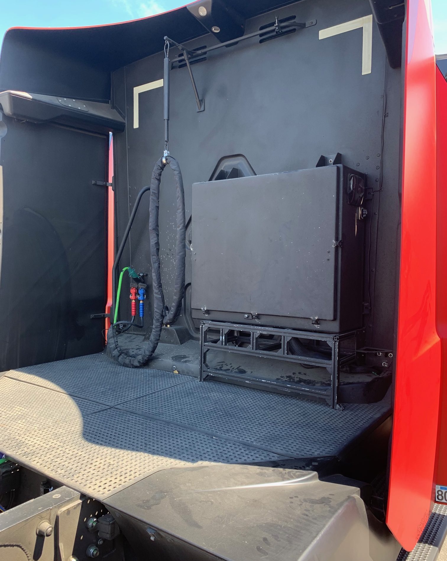 Red Tesla Semi Spotted In California, Check Out Its Tiny Frunk!