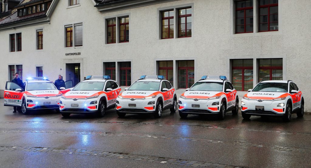  Swiss Police Take Delivery Of 13 Hyundai Kona Electric Models
