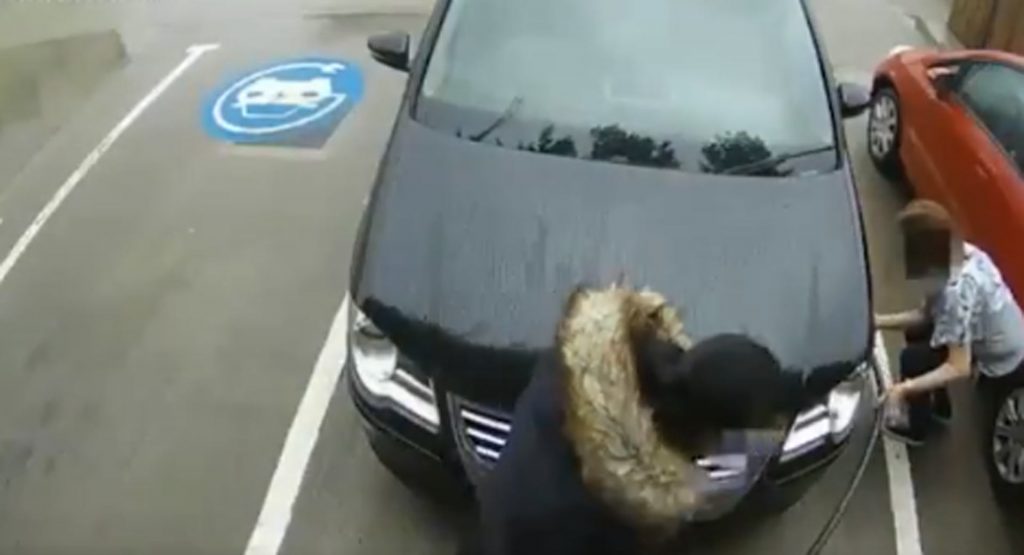 Watch A VW Driver Try To Inflate Their Tires With… An EV Charger!