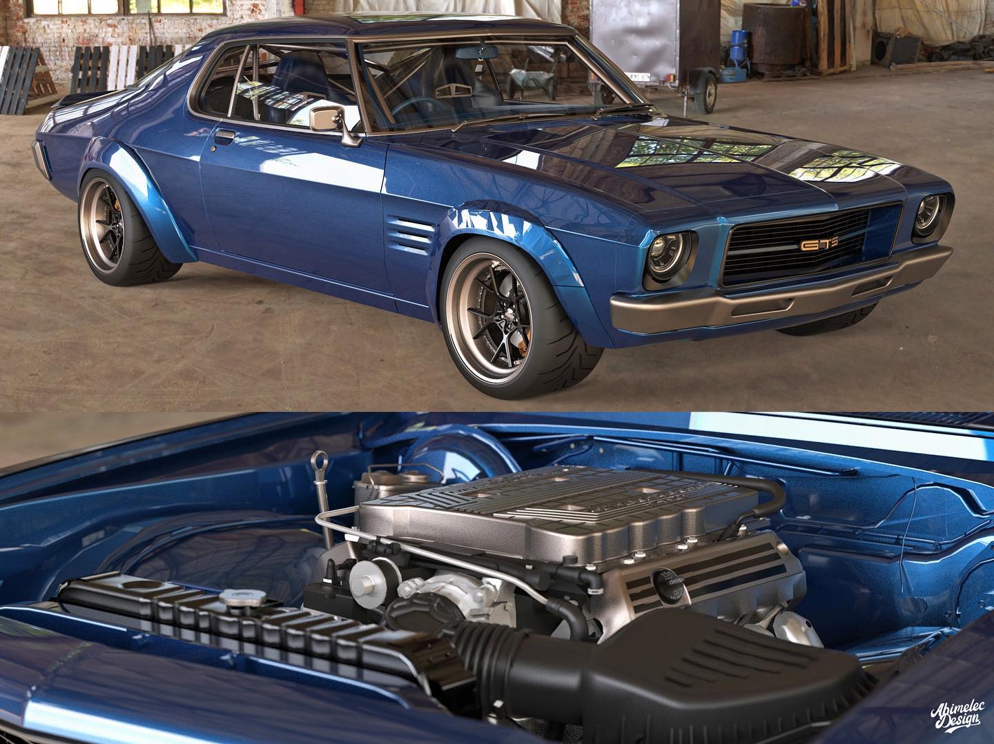 1973 Holden Monaro GTS Restomod Envisioned With Corvette Z06 Heart, Widebody Kit