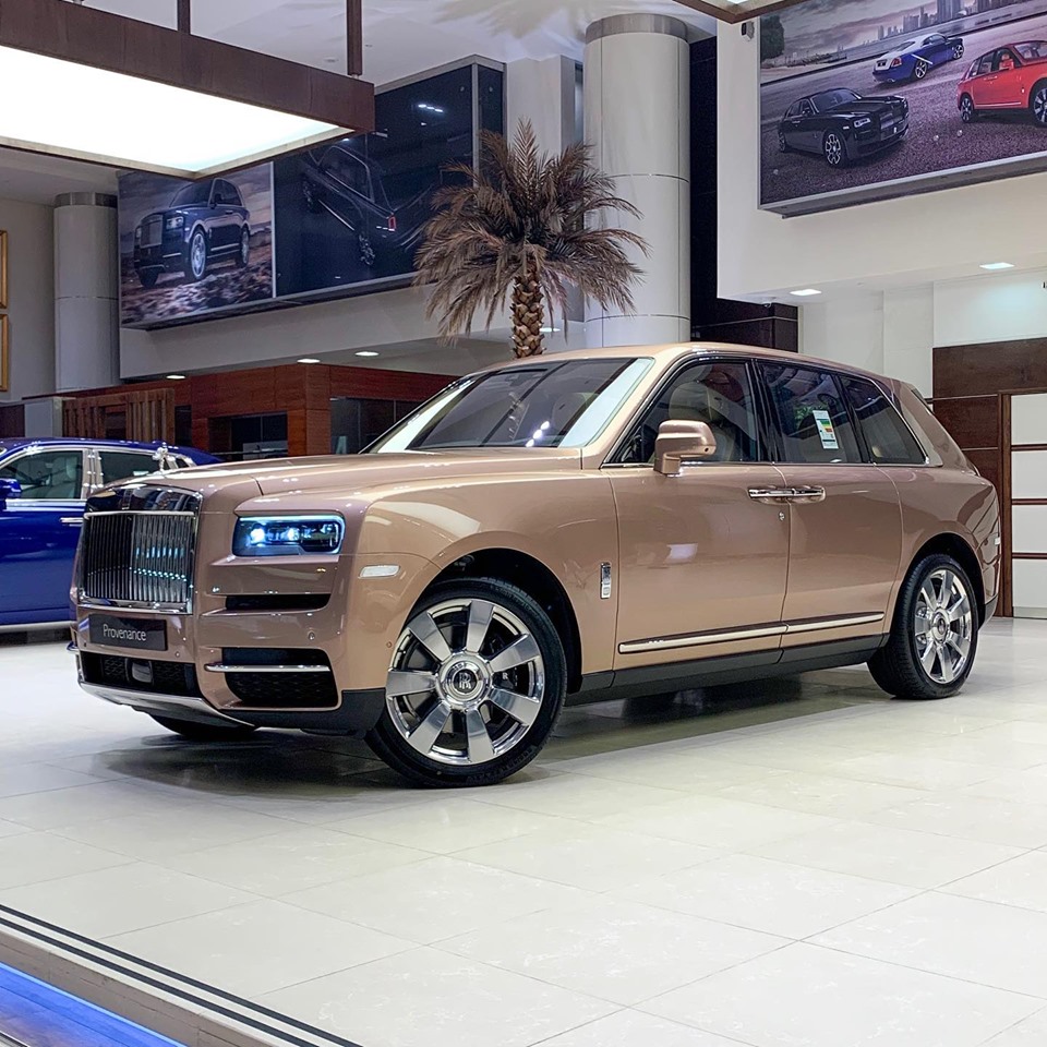 Petra Gold Rolls Royce Cullinan Showcased With Moccasin Interior Carscoops