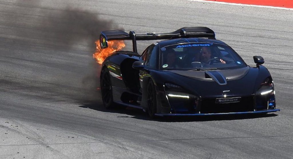  Another McLaren Senna Catches Fire, This Time During Austrian GP Demonstration