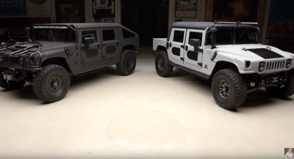  Jay Leno Checks Out Mil-Spec’s Hummers At His LA Garage