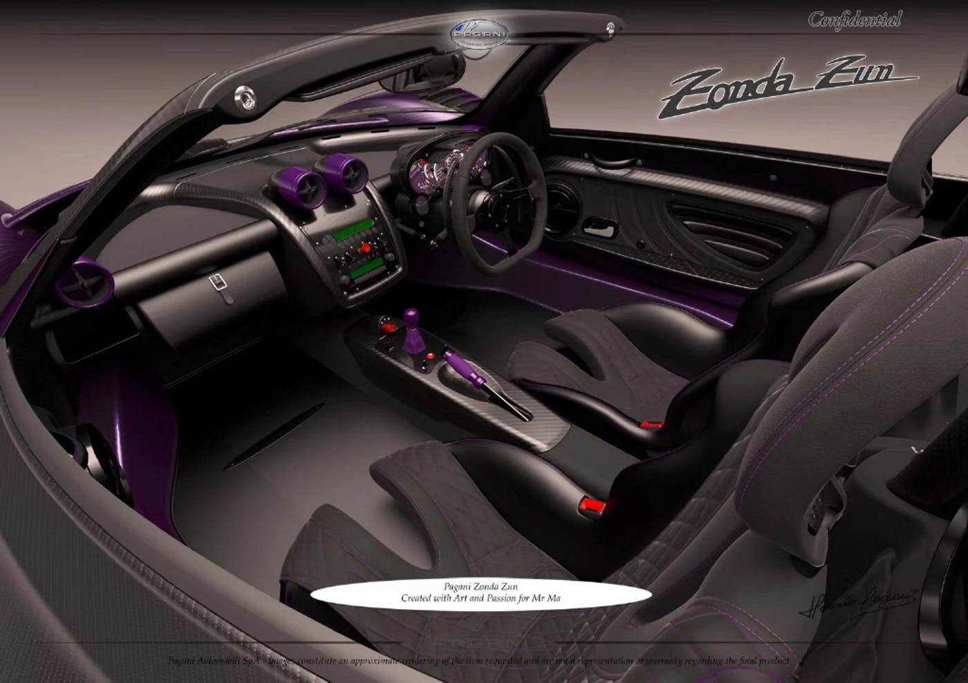Pagani’s Latest Bespoke Zonda Is A Purple Roadster Named ‘Zun’
