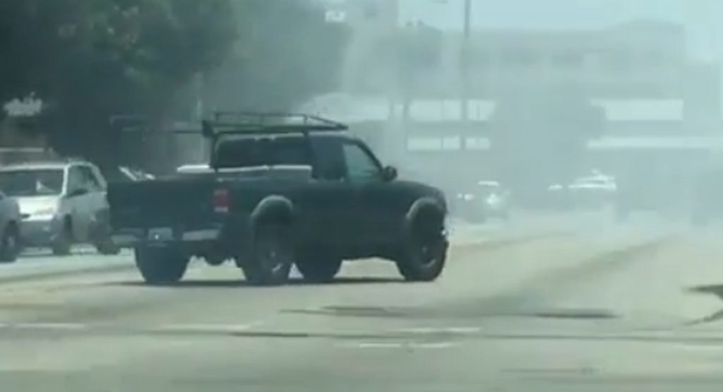 Elderly Man Drives Wildly Through LA Streets Hitting Parked SUV