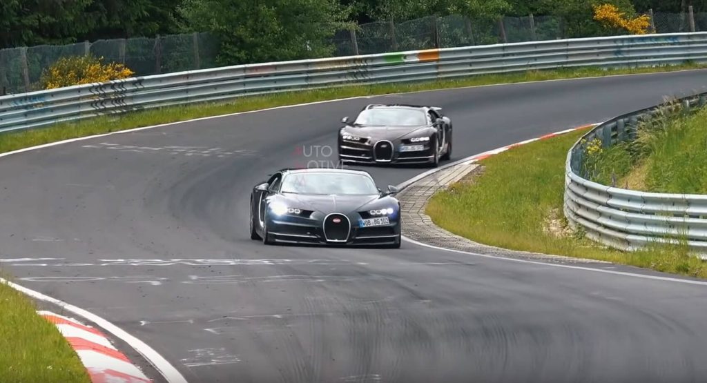 Bugatti Chiron Pair Conduct ‘Ring Testing, Raise Some Questions