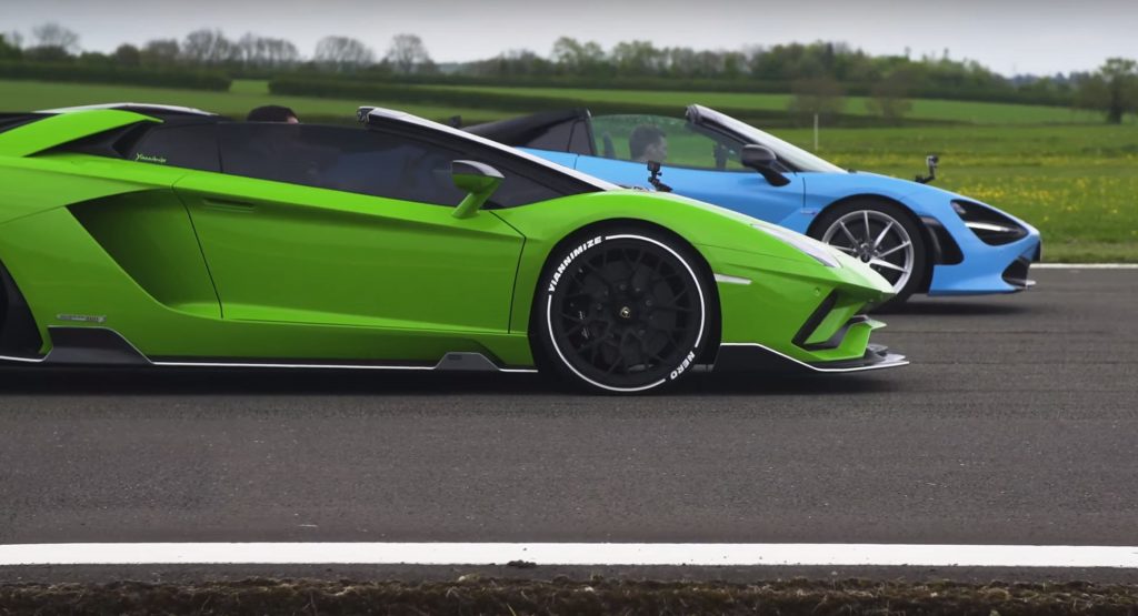  McLaren 720S Battles It Out Against Lamborghini Aventador S