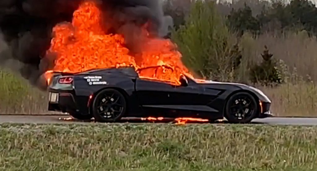 Corvette Owner Films His 2014 Stingray Z51 Going Up In Flames