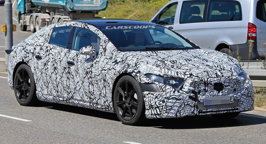  2021 Mercedes EQS Electric Flagship Shows Production Body, Should Porsche Taycan Worry?