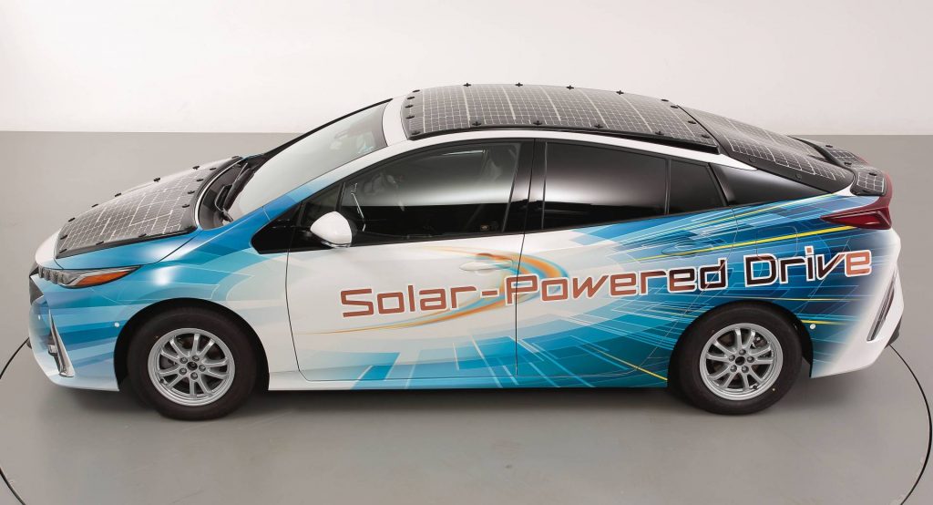  Toyota Covers Prius Prime With Solar Panels That Also Charge Battery On The Move