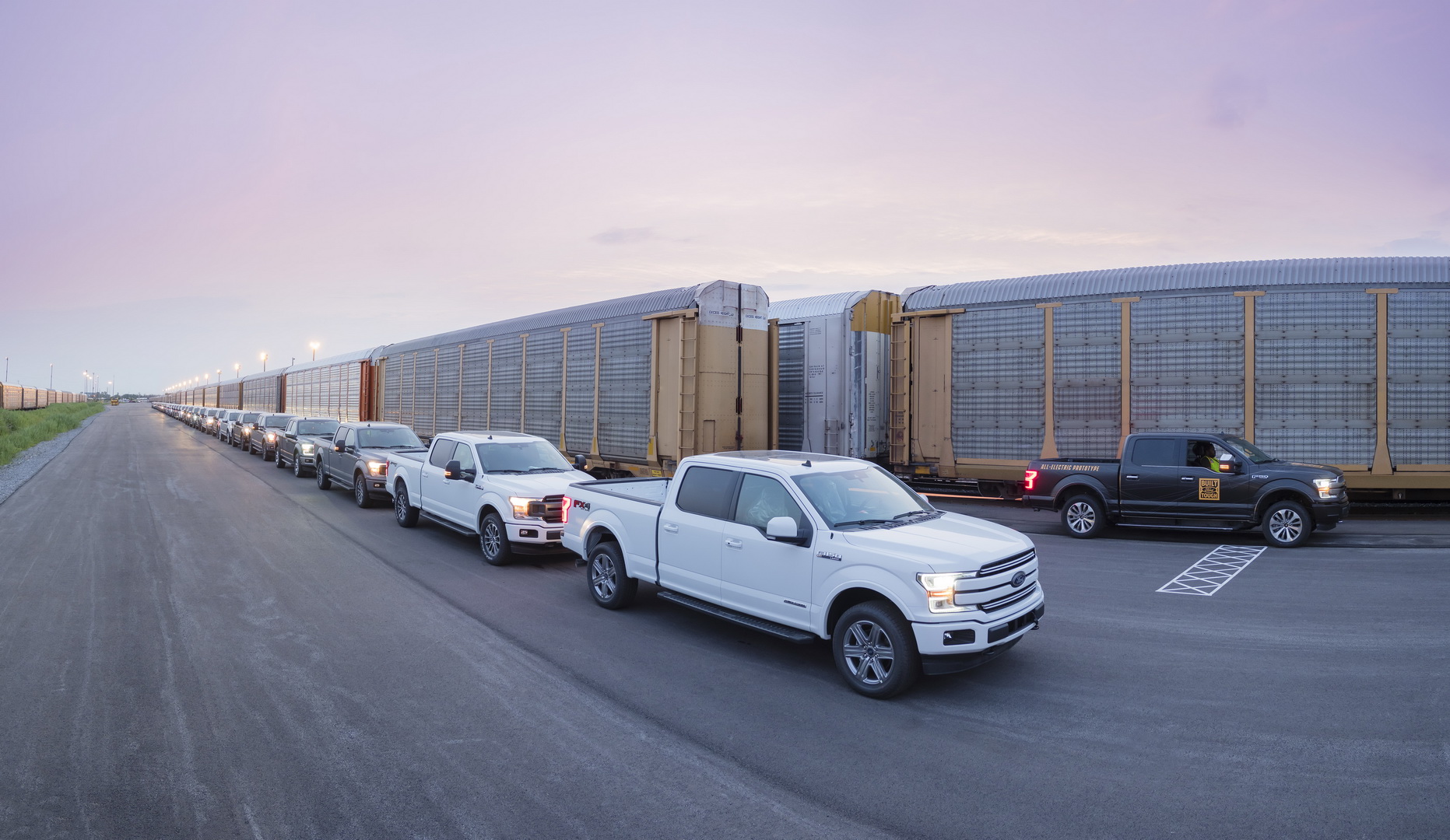 See The Ford F-150 Electric Prototype Tow Over 1 Million Pounds