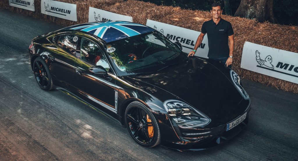 Mark Webber Shows Brits What The Porsche Taycan Is All About