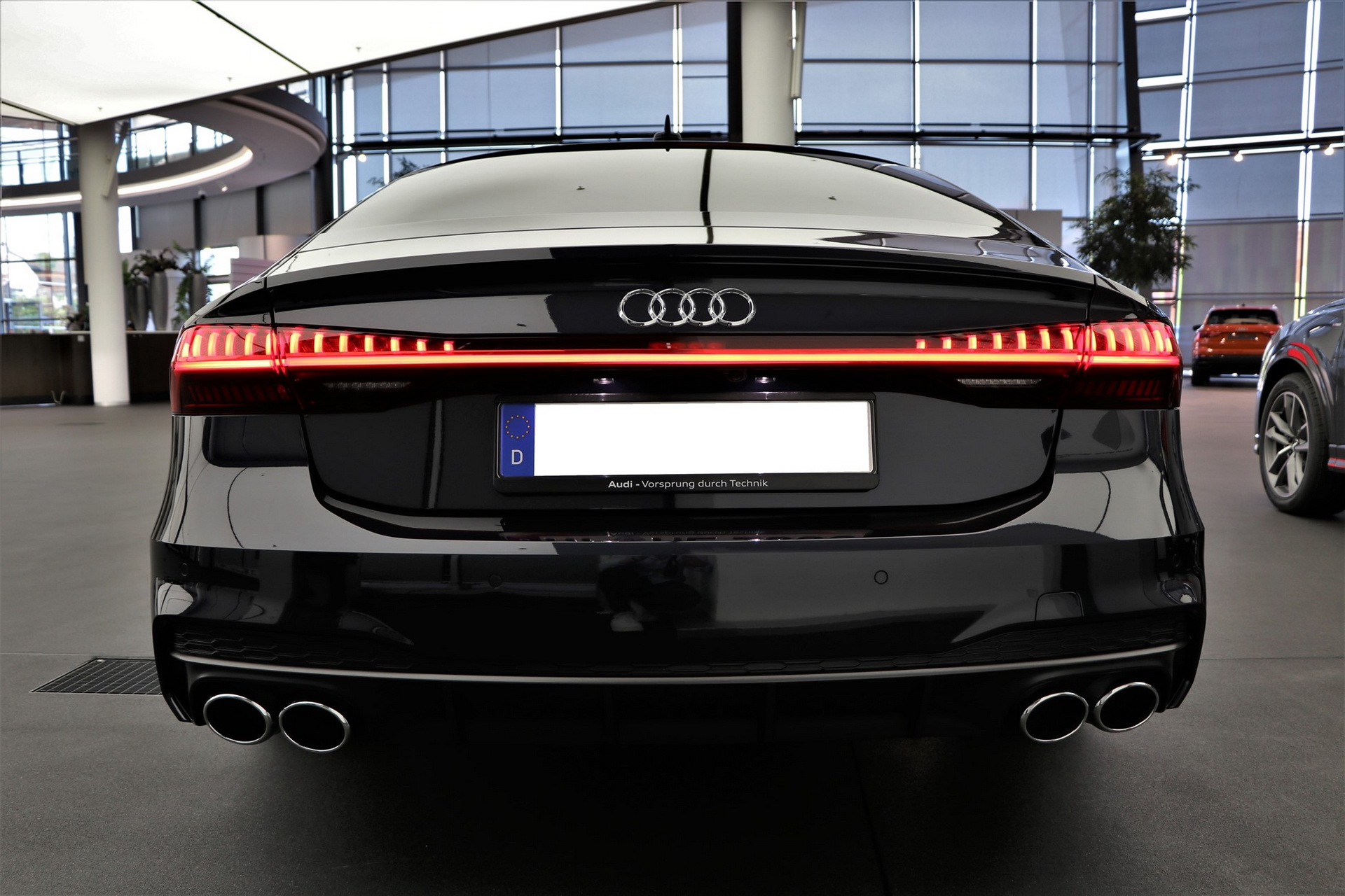 2020 Audi S7 On Display With Firmament Blue Metallic Exterior