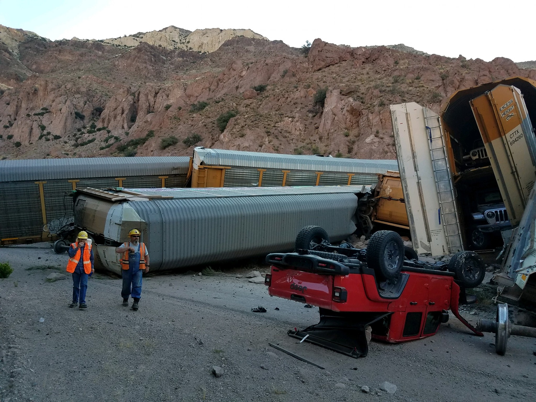 Jeep Gladiators And Other Models Wrecked In Nevada Train Derailment