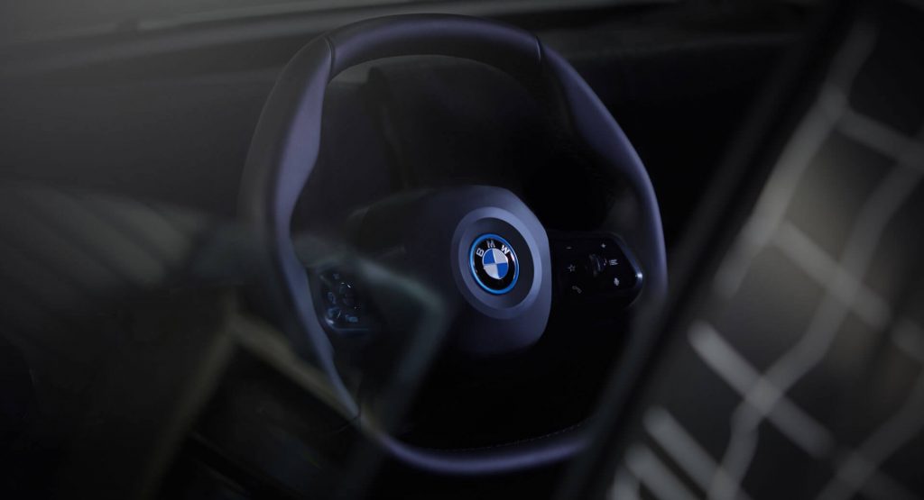  BMW iNext Electric SUV’s Polygonal Steering Wheel Interacts With The Driver Like No Other