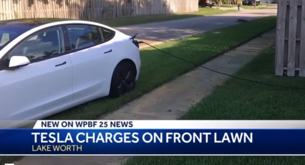 Tesla Model 3 Owner In Florida Decided To Charge His Car From Stranger’s House