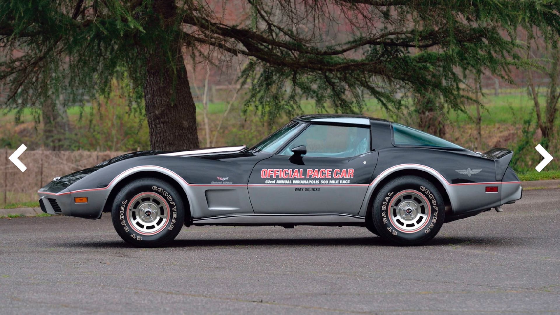 You Can Buy An Indy 500 Corvette Stingray Pace Car Replica From 1978