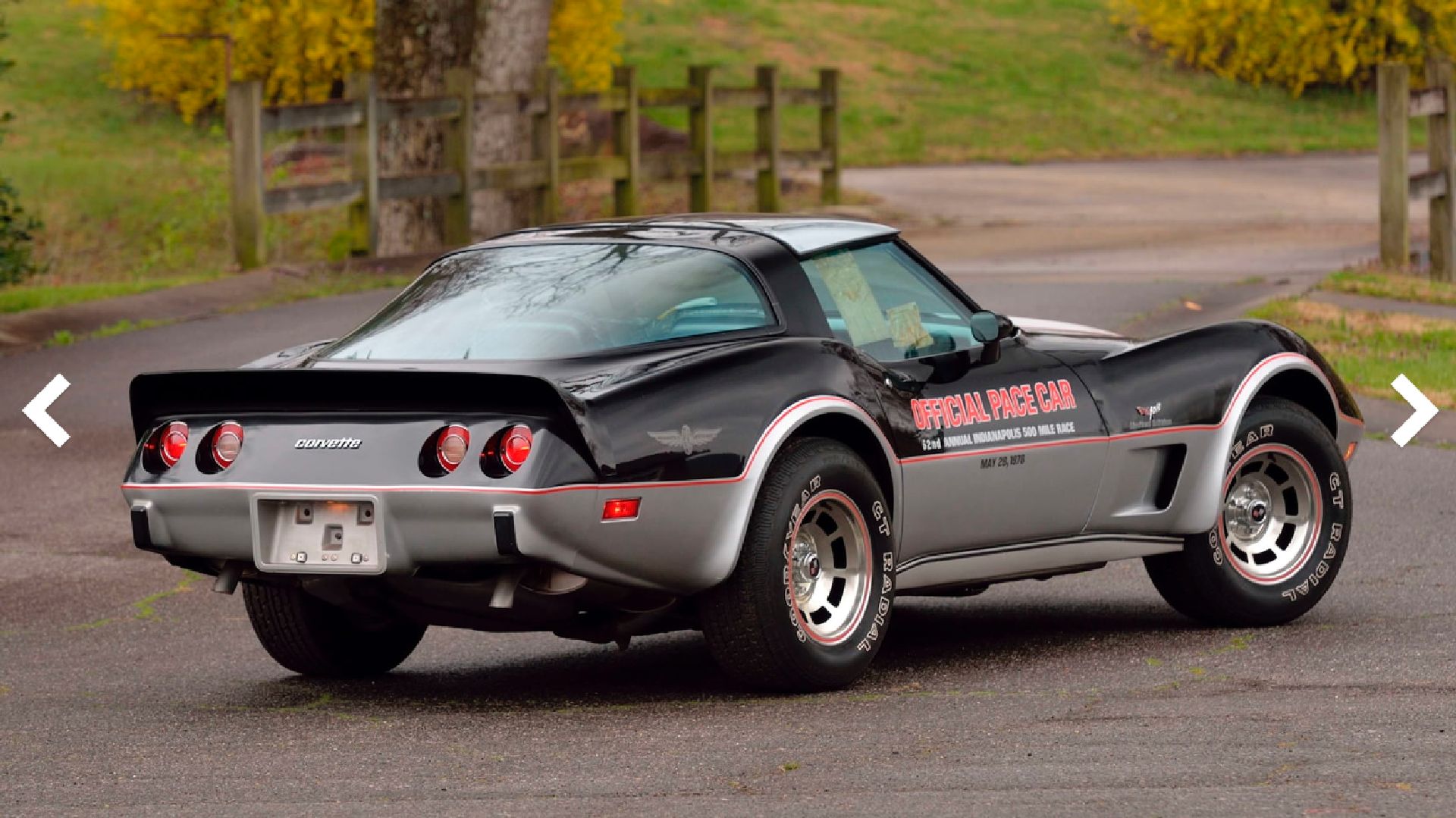You Can Buy An Indy 500 Corvette Stingray Pace Car Replica From 1978