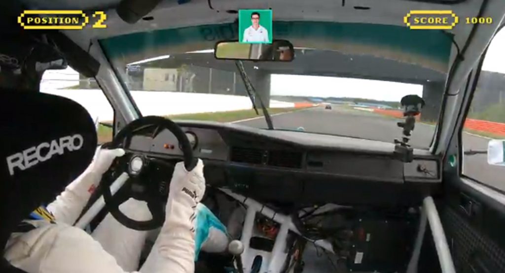  Lewis Hamilton And Toto Wolff Have Fun In Mercedes 190E DTM Racers