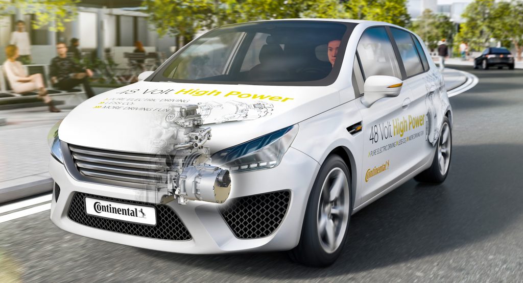  Continental Develops 48-Volt Hybrid System With 30kW Electric Motor