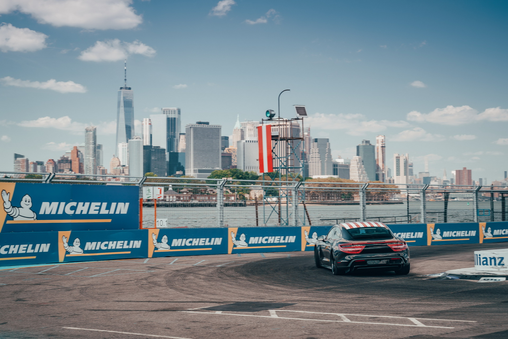 Porsche Taycan Demonstrates Its Speed At NYC Formula E Course