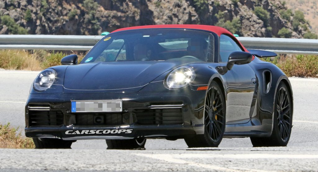 2020 Porsche 911 Turbo Cabriolet Spied With A Red Top