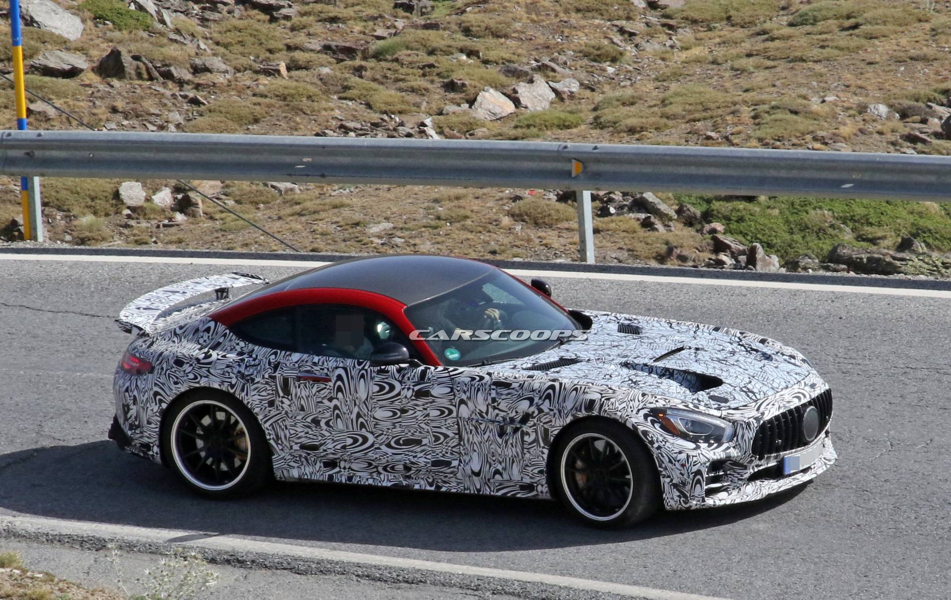 2020 Mercedes-AMG GT R Black Series Spotted With Huge Hood Vents, Carbon Roof