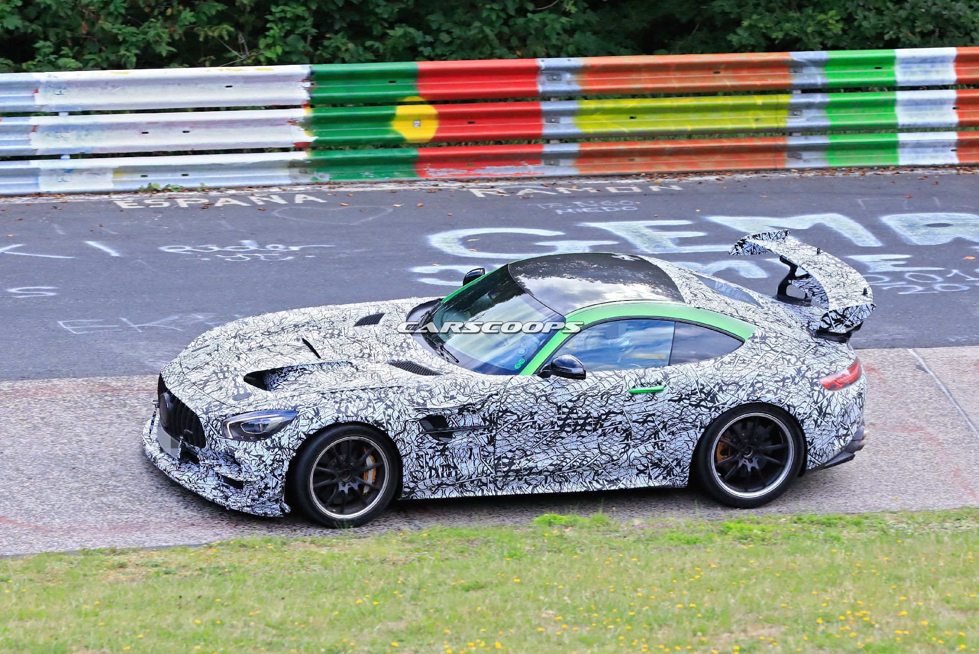 New Mercedes-AMG GT R Black Series Spied With Even Larger Rear Wing