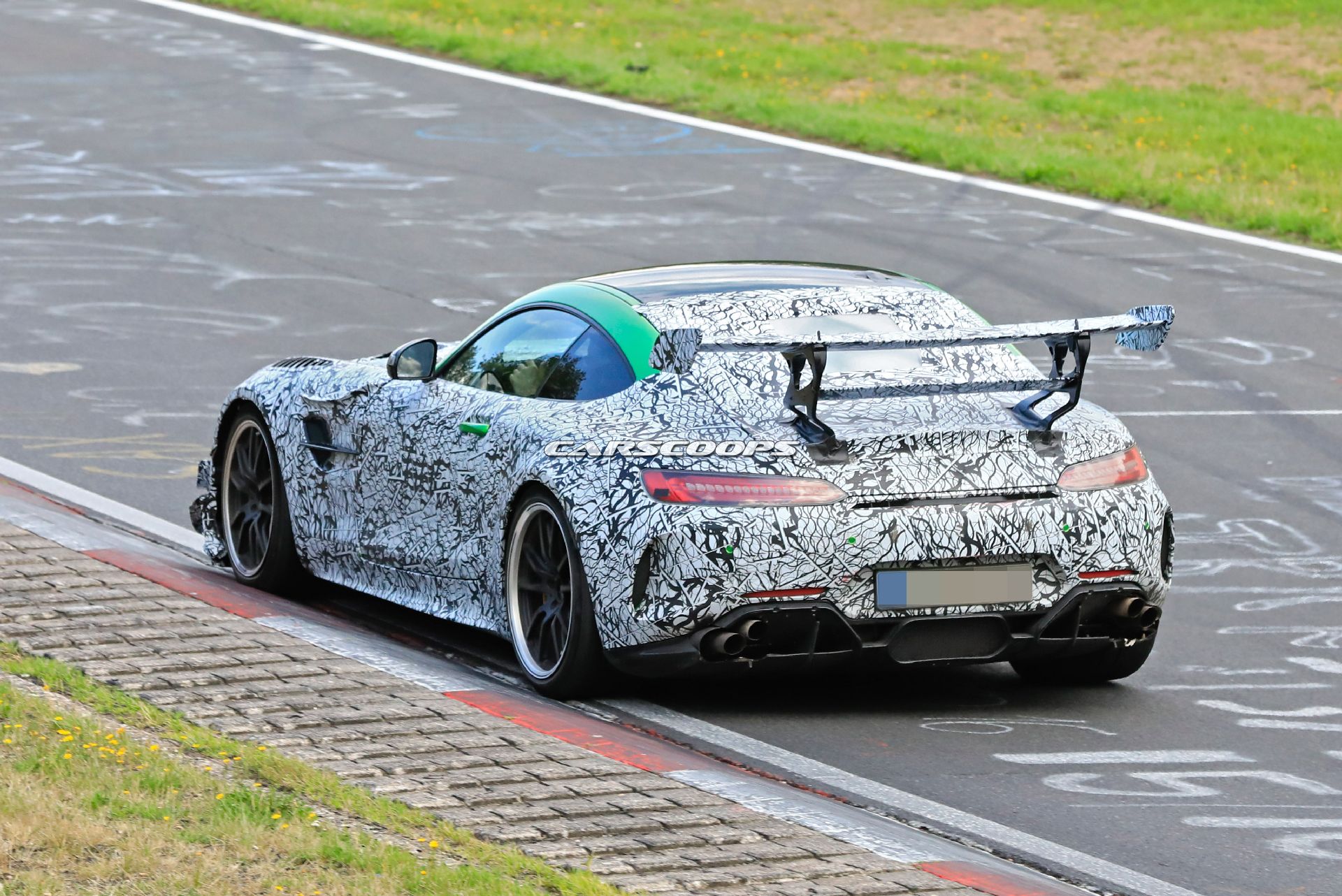 New Mercedes-AMG GT R Black Series Spied With Even Larger Rear Wing