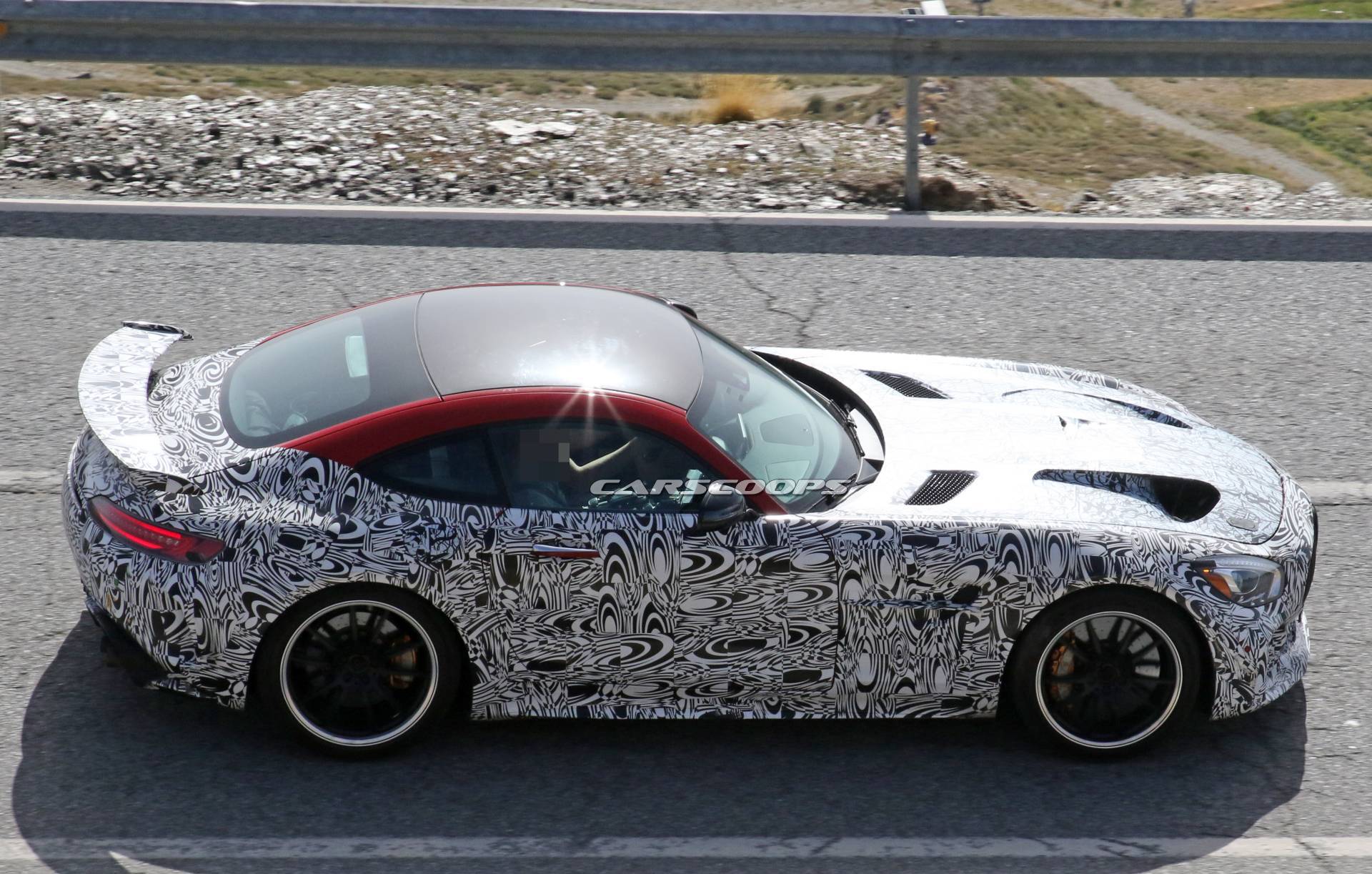 2020 Mercedes-AMG GT R Black Series Spotted With Huge Hood Vents, Carbon Roof