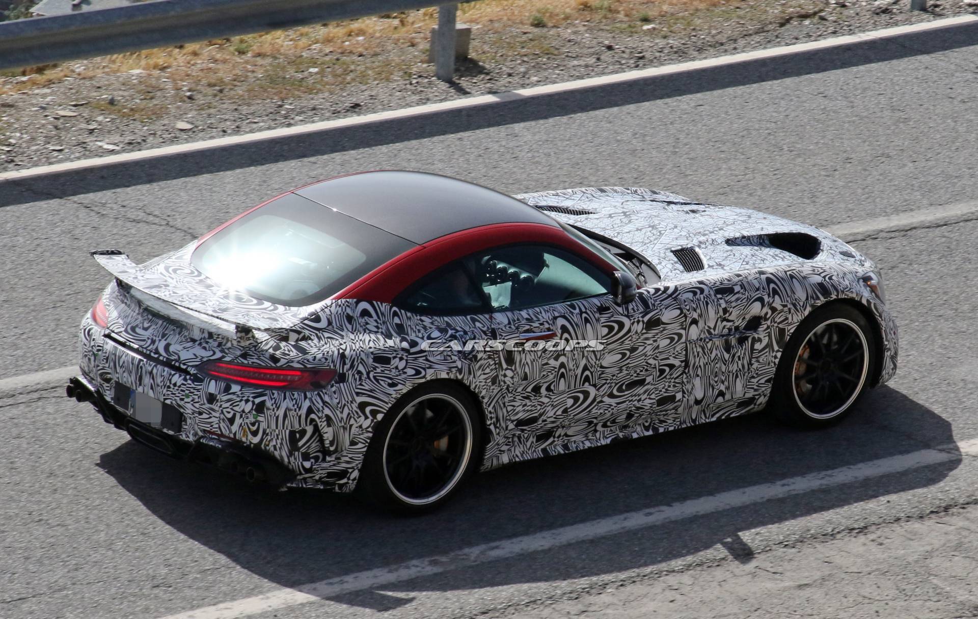 2020 Mercedes-AMG GT R Black Series Spotted With Huge Hood Vents, Carbon Roof