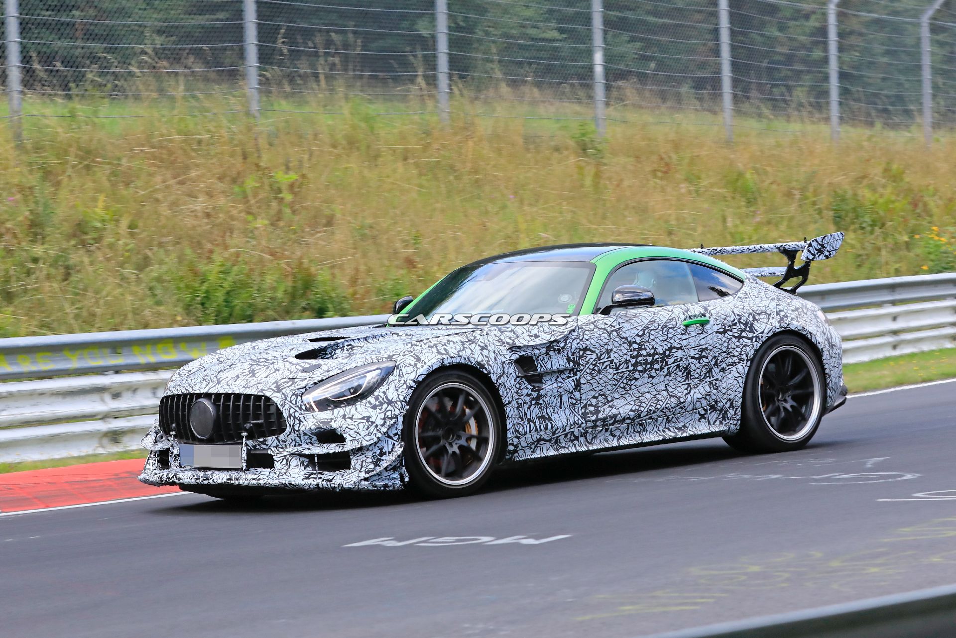 New Mercedes-AMG GT R Black Series Spied With Even Larger Rear Wing